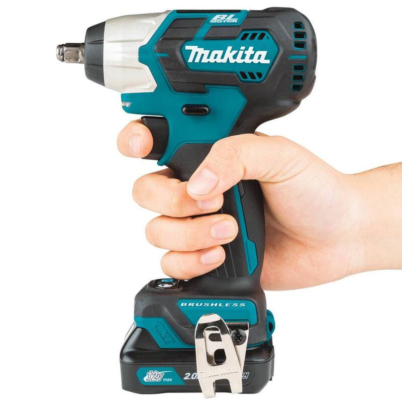 Juego de llave de impacto Makita 12V max CXT de iones de litio sin escobillas inalámbrica de 3/8 in. cuadrado (2.0 Ah) - WT05R1