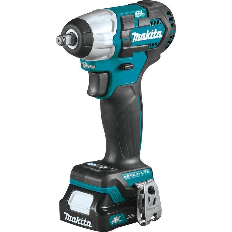 Juego de llave de impacto Makita 12V max CXT de iones de litio sin escobillas inalámbrica de 3/8 in. cuadrado (2.0 Ah) - WT05R1
