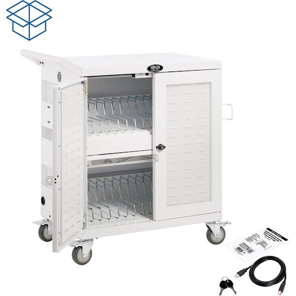 Tripp Lite Charging Station, 36.1 in H, White - CSC32USBWHG