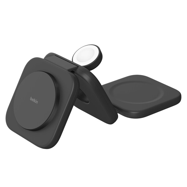 Belkin Boost Charge Pro 3 In 1 Wireless Charging Travel Pad With Qi2, Black - WIZ024TTBK