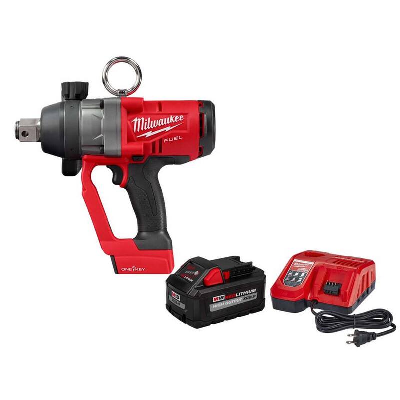Milwaukee M18 FUEL ONE-KEY Llave de impacto inalámbrica sin escobillas de litio de 18V con anillo de fricción y kit de inicio de batería de 8.0Ah - 2867-20-48-59-1880