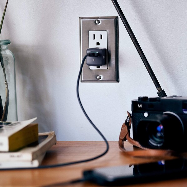 360 Electrical Vivid 1.0 Wall Charger w/ 1.0A 1-Port USB Grey - 360538-5CA8ES
