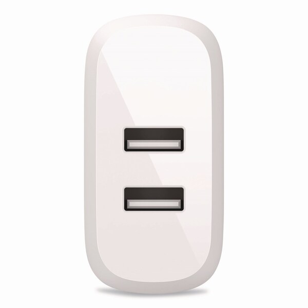 Belkin BOOST CHARGE Dual USB-A Wall Charger + Lightning to USB-A Cable, White - WCD001DQ1MWH