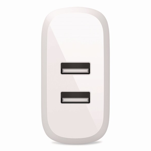 Belkin BOOST CHARGE Dual USB-A Wall Charger, White - WCB002DQWH