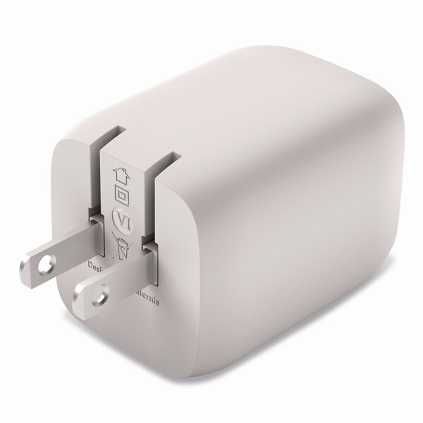 Belkin BOOST CHARGE Pro Dual USB-C GaN Wall Charger with PPS, White - WCH013DQWH
