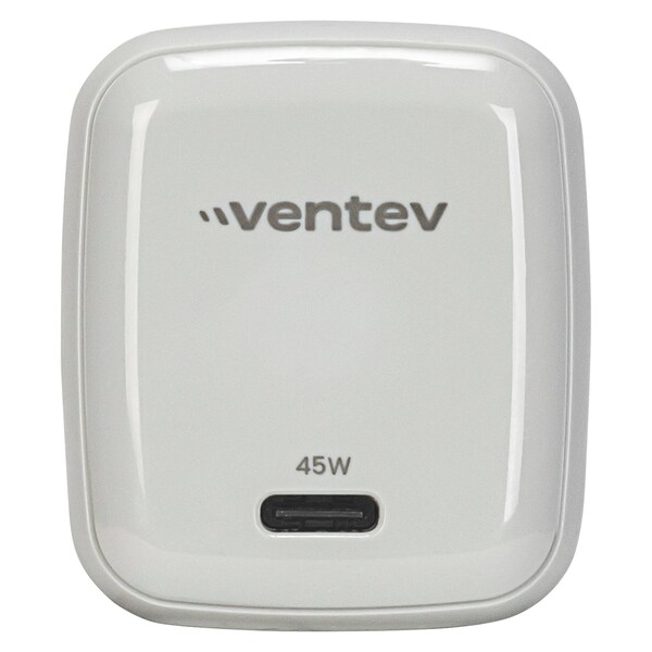 Ventev Ultrafast Gan Mini 45w Wall Charger And 5a Usb C To Usb C Cable, White - WC45-CC264928