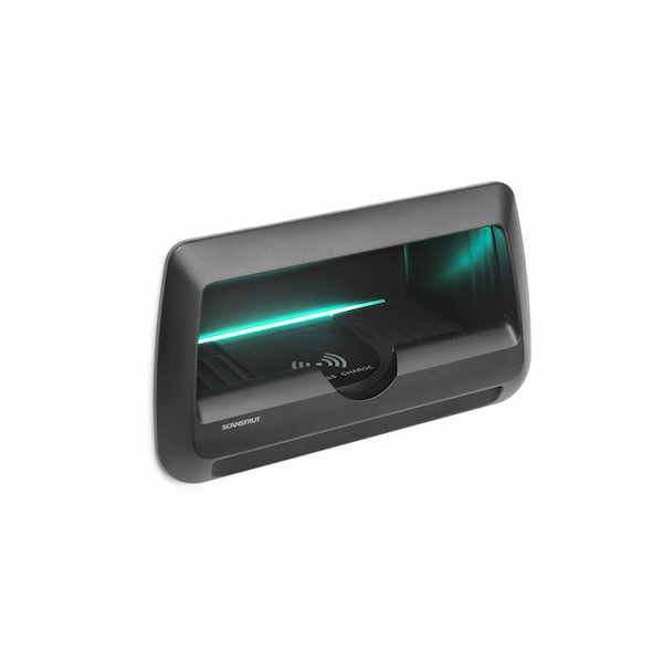Scanstrut Waterproof Wireless Charger, Cove LED 3 Coil 15W phone charging pocket - SC-CW-10GT