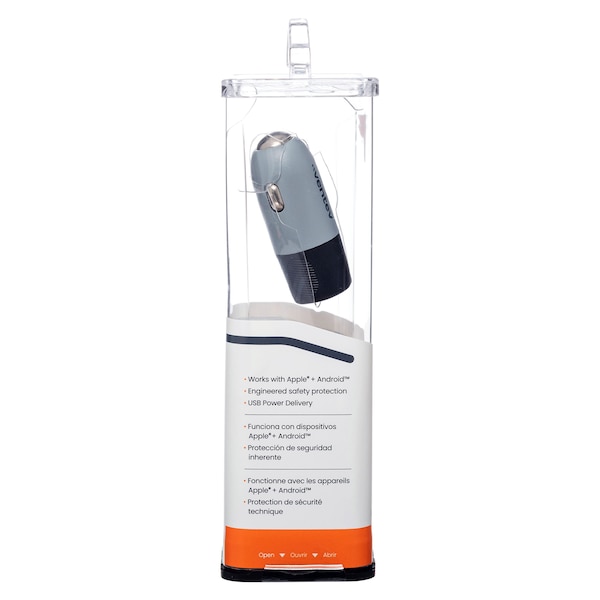 Ventev 20W USB C PD Car Charger, Dark Gray - CC20-HD257360