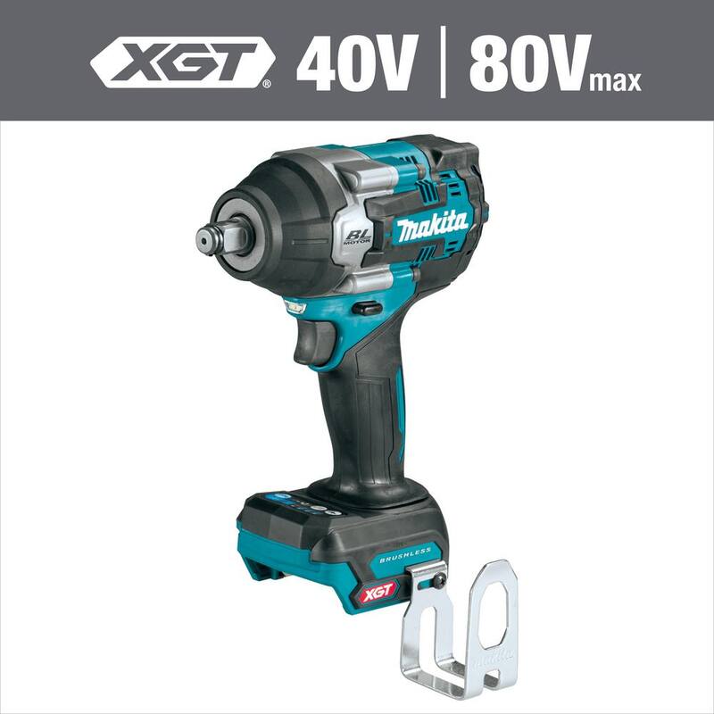 Llave de impacto inalámbrica sin escobillas de velocidad media de 4 velocidades Makita 40V max XGT con anillo de fricción en el yunque (solo la herramienta) - GWT07Z