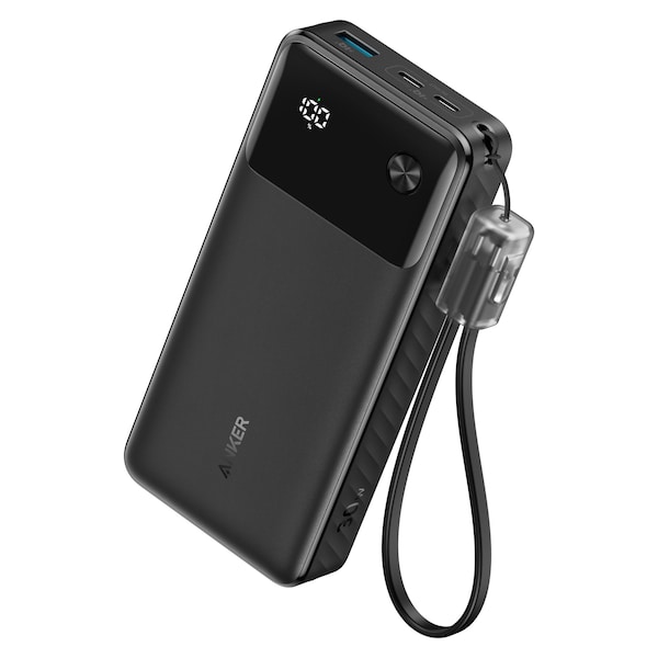 Anker Power Bank 20,000 Mah 30w With Usb C To Usb C Cable, Black - A1384H11-1