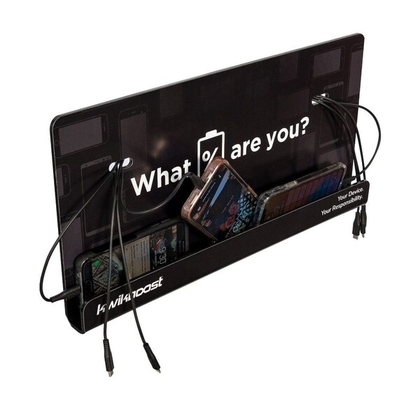 Luxor KwikBoost Basic Courtesy Charging Station, Wall Mounted with Acrylic Sign Holder - KB99034