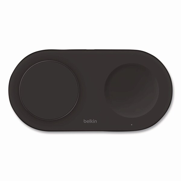 Belkin BOOST CHARGE Pro 2-in-1 Magnetic Wireless Charging Pad with Qi2, USB-C, 15 W, Black - WIZ021TTBK