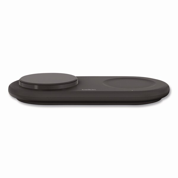 Belkin BOOST CHARGE Pro 2-in-1 Magnetic Wireless Charging Pad with Qi2, USB-C, 15 W, Black - WIZ021TTBK