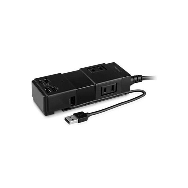 Securityman Macally Portable Power Strip with USB 2.0 Hub and Charger - UNISTRIPMP