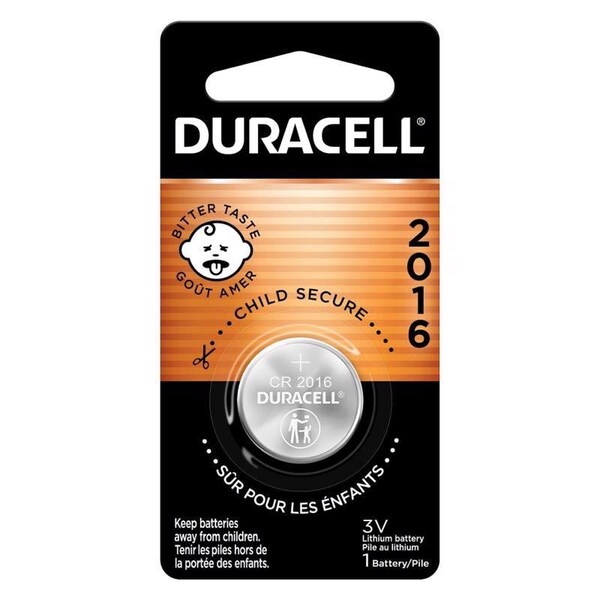 Duracell Duracell Coin Cell Lithium 3V Battery - DL2016 - For Multipurpose - 3 V DC - 1 Each - DL2016BPK