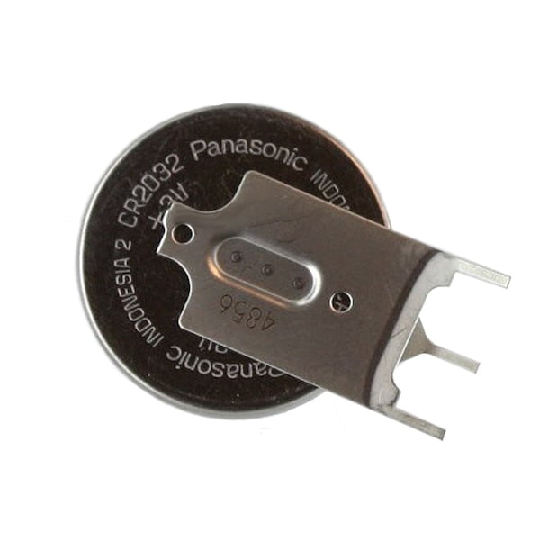 Panasonic CR-2032/GVN 3V Lithium Coin Battery Horz 3 Pins Tab For PC Boards - CR-2032/GVN