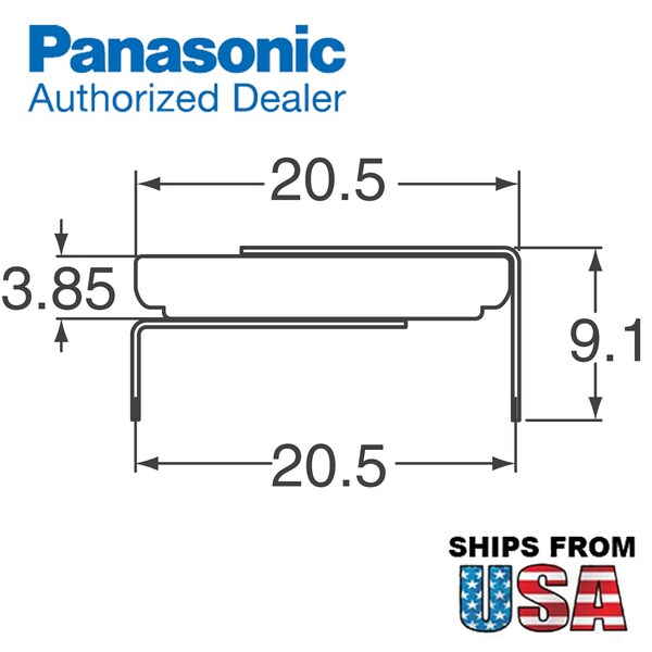Panasonic CR-2032/HF1N 3V Lithium Coin Battery Horz 2 PC Pins PC CMOS RTC - CR-2032/HF1N