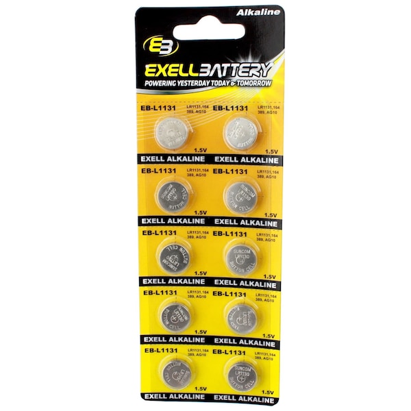 Exell Battery 81pc Essential Batteries Kit CR2032 CR2025 L626 LL1131 L1154 & Watch Opener - EB-KIT-106