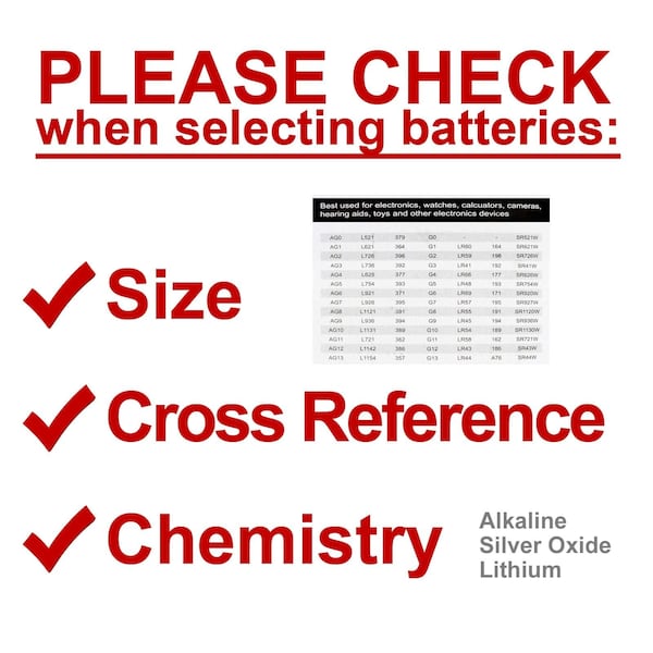 Exell Battery 10pk Exell Silver Oxide 1.55V Watch Battery Replaces SR736 392 - EB-SR41