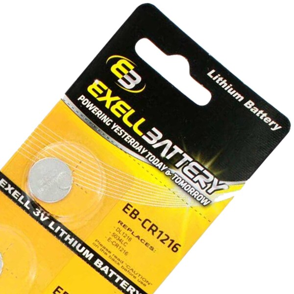 Exell Battery 5pack Exell 3V Lithium Coin Cell Battery Replaces DL1216 - EB-CR1216