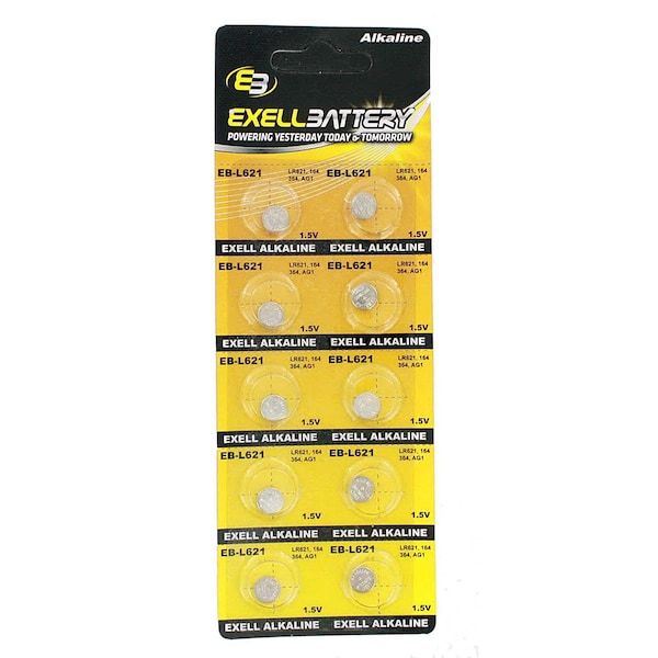 Exell Battery 51pc Alkaline Batteries Kit Includes L726 L621 L626 LL1131 L1154 & Watch Opener - EB-KIT-105