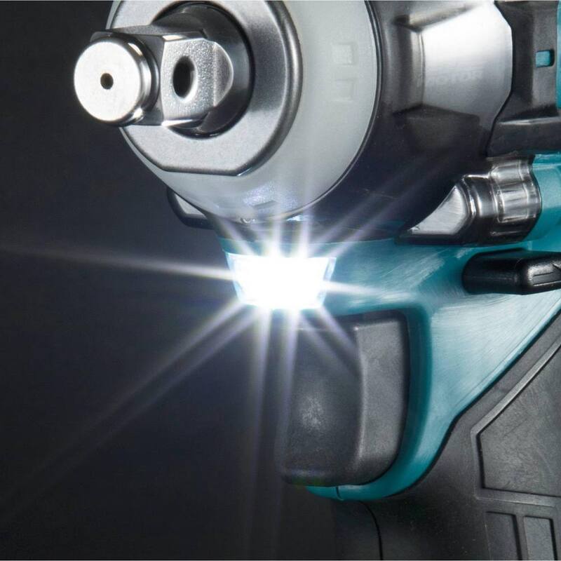 Juego de Llave de Impacto sin Escobillas Inalámbrica Makita 40V Max XGT de 4 Velocidades 1/2 pulg. con Anillo de Fricción, 2.5Ah - GWT04D