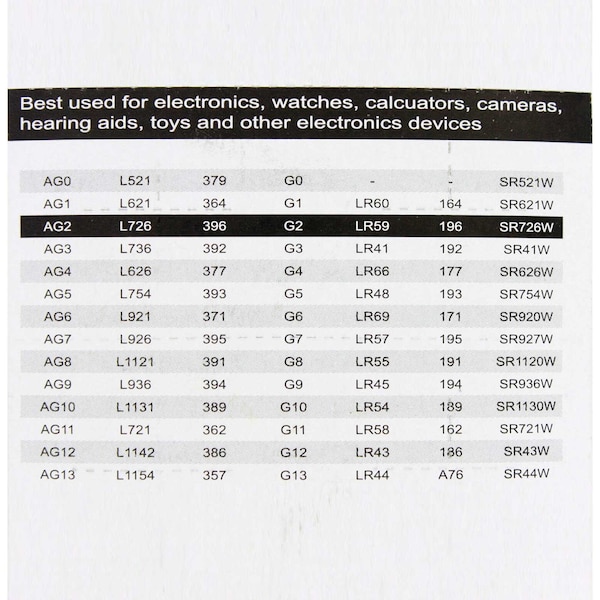 Exell Battery 10pack Exell Silver Oxide 1.5V Watch Battery Replaces 396/397 - EB-SR726