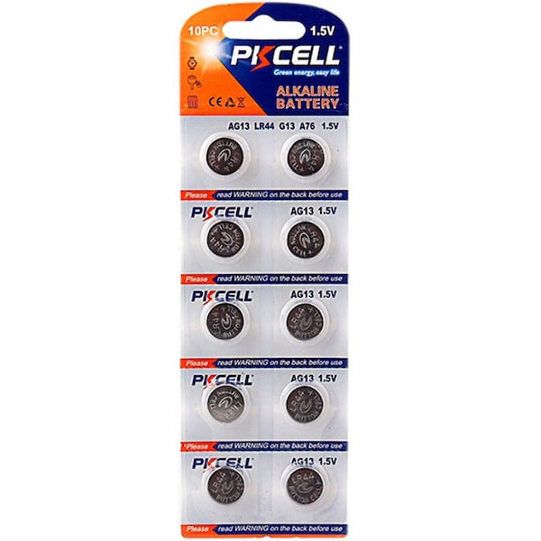 Pkcell 15V 1 lbs Alkaline Cell Battery 10PK - AG1310B