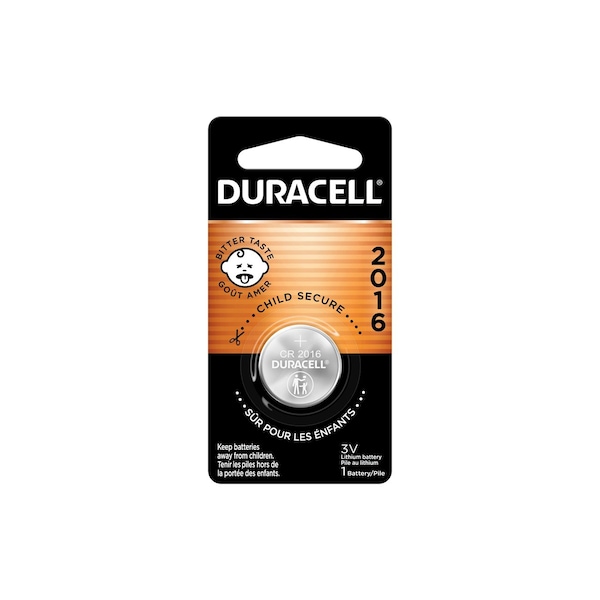 Duracell DL2016BPK Specialty Lithium Coin - Bitterant, 1 Pack - 41333-66175
