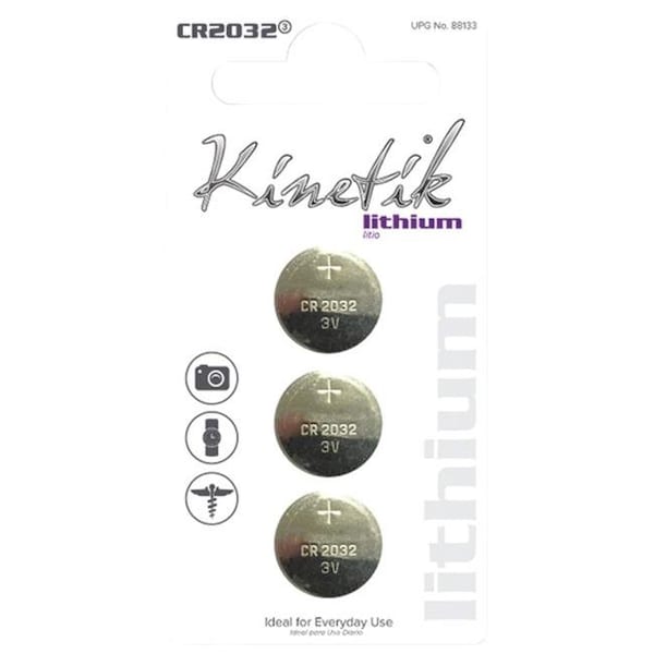 Kinetik Kinetik 88134 Lithium Battery; CR2032 - Pack of 3 - 88134