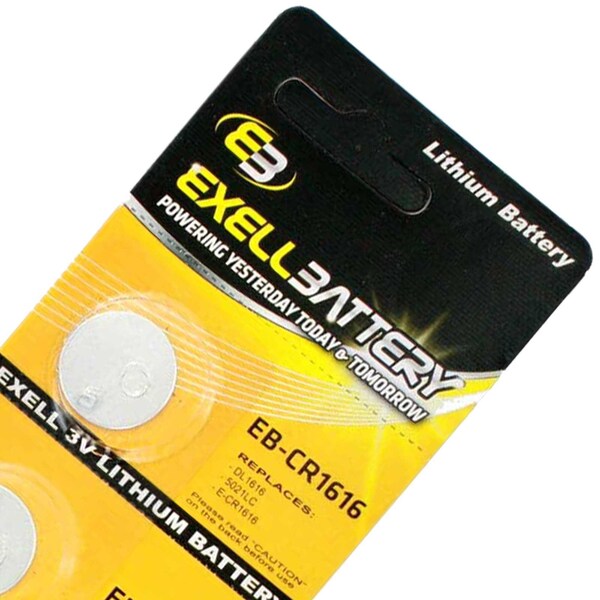 Exell Battery 5pack Exell 3V Lithium Coin Cell Battery Replaces DL1616 - EB-CR1616