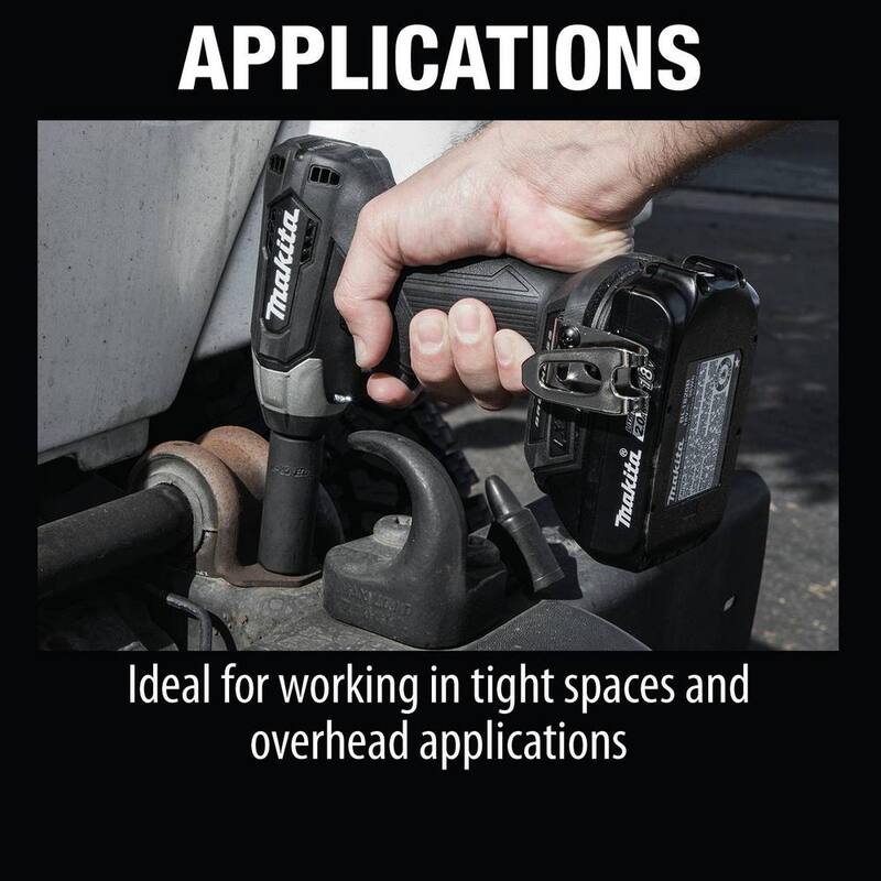 Juego de llave de impacto inalámbrica sin escobillas de iones de litio subcompacta de 3/8 pulgadas Makita 18V LXT - XWT12RB