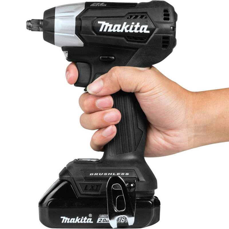Juego de llave de impacto inalámbrica sin escobillas de iones de litio subcompacta de 3/8 pulgadas Makita 18V LXT - XWT12RB