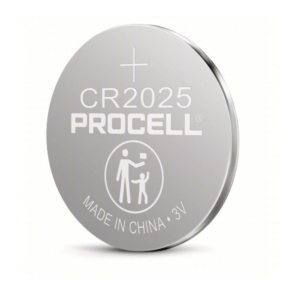 Duracell CR2025 Procell Intense Specialty Lithium Coin Battery, 3V, 5 Pack Tear Strip - 41333-03458