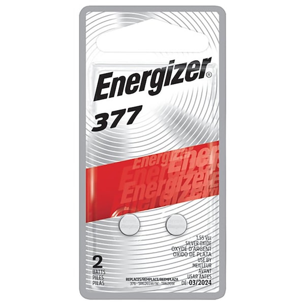 Energizer Energizer Silver Oxide 377 1.5 V Electronic/Watch Battery 2 pk - 377BPZ-2