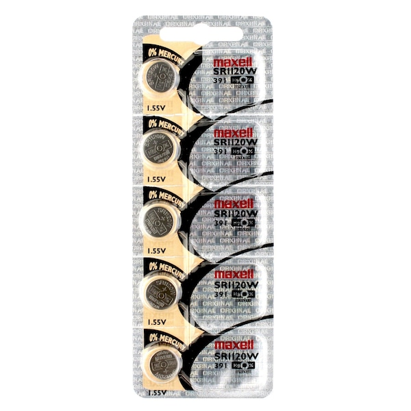 Maxell Silver Oxide Watch Battery SR1120W High Drain Replaces 391, PK 5 - SR1120W