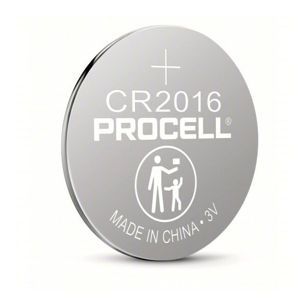 Duracell CR2016 Procell Intense Specialty Lithium Coin Battery, 3V, 5 Pack Tear Strip - 41333-03457