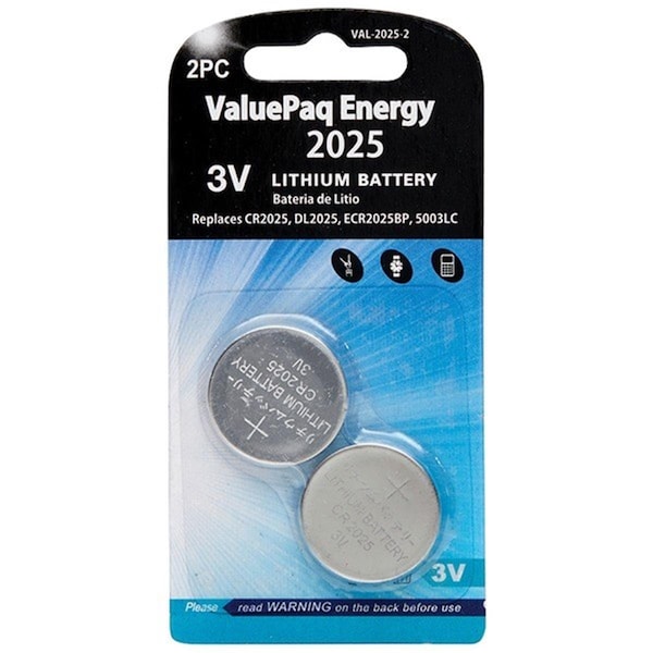 Dantona Dantona  3V 150mAh ValuePaq Energy 2025 Lithium Coin Cell Batteries, 2PK - DA392434