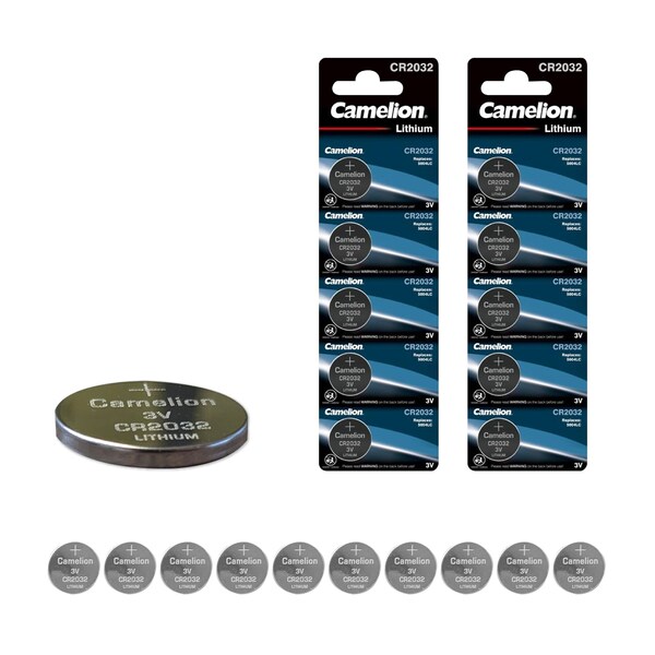 Camelion CR2032 3V Lithium Primary Coin Cell 10PK - CR2032-BP5-2