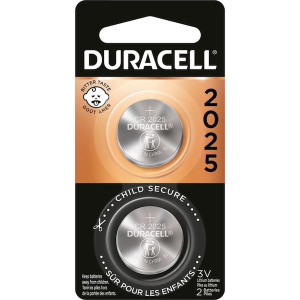 Duracell Duracell Lithium Coin 2025 3 V 165 mAh Medical Battery 2 pk - DL2025B2PK08