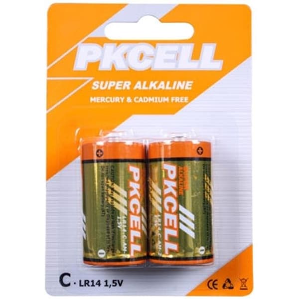 Pkcell Pkcell LR14-2B 1.5V Alkaline C Size Battery; Pack of 2 - LR14-2B