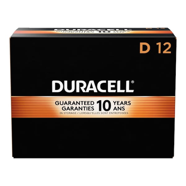 Duracell MN1300, MN1300 Alkaline Battery, D, Coppertop, 12PK - 41333-01301