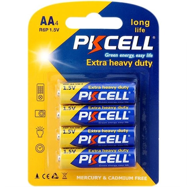 Pkcell PK Cell R6P-S 1.5V 3 lbs Heavy Duty AA Battery; Pack of 60 - R6P-S