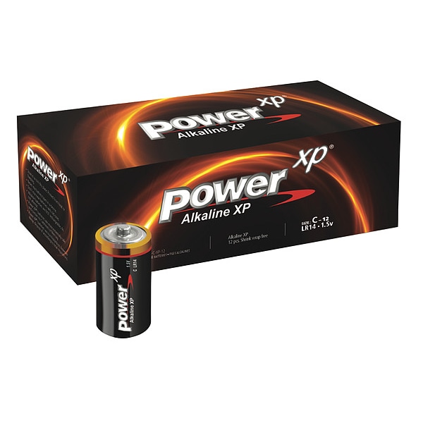 Power Xp Power XP Alkaline Battery, C 1.5V DC 12 PK - PH-C-XP