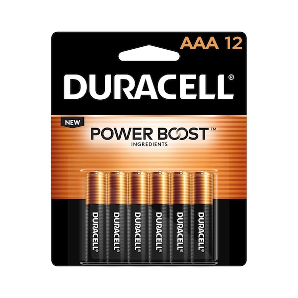 Duracell MN24RT12Z, MN2400 Alkaline Battery, AAA, Coppertop, 12PK - 41333-04344