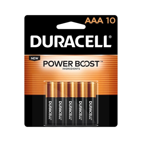 Duracell MN2400B10Z, MN2400 Alkaline Battery, AAA, Coppertop, 10PK - 41333-17064