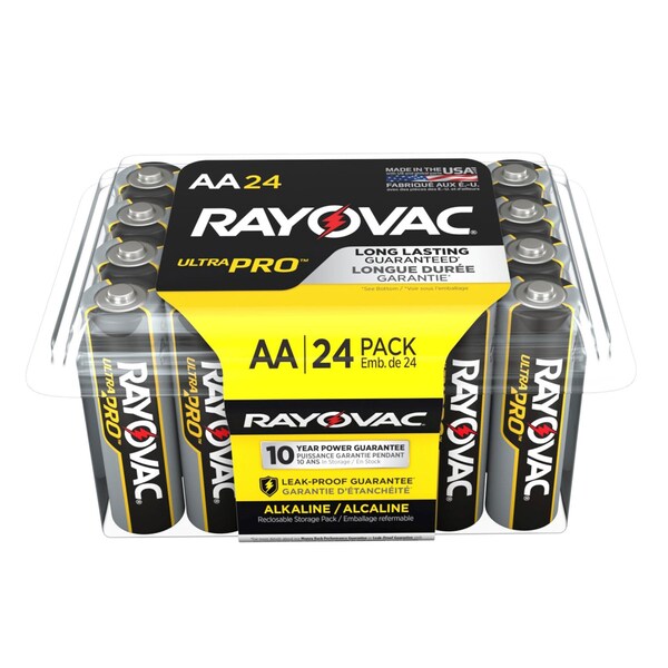 Rayovac Alkaline Battery, AA 1.5 V 24 PK - ALAA-24PPJ