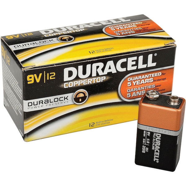 Duracell Coppertop 9V Batteries W/ Duralock Power Preserve - MN1604 / 4133352448