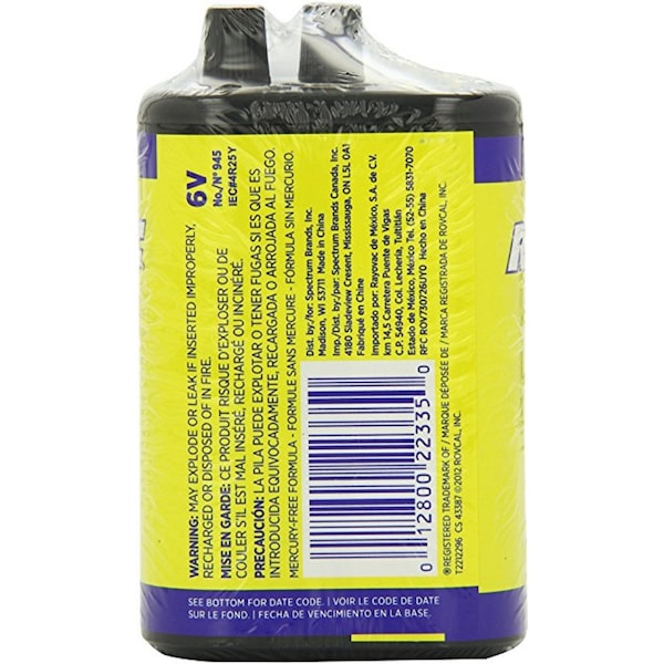 Rayovac Rayovac 6-Volt Zinc Carbon Lantern Battery 1 pk Bulk - 945R4C