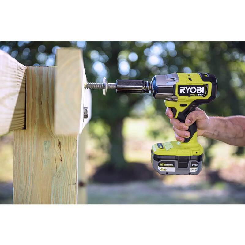 RYOBI ONE+ 18V HP Kit con (4) baterías de 4.0Ah, 1 batería de 2.0Ah, cargador de 2 puertos y llave de impacto sin escobillas de 4 modos y 1/2" ONE+ HP - PSK023-P262-PBP2004